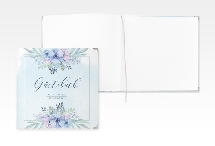 Gästebuch Selection Hochzeit Surfinia Leinen-Hardcover blau