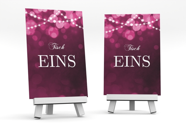 Tischnummer Hochzeit Lichtspiel Tischaufsteller