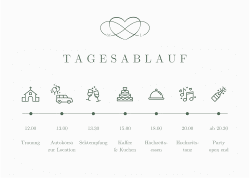 Klick: Details zu Tagesablauf Poster Hochzeit "Infinity" anzeigen Tagesablauf Poster Hochzeit Infinity 70 x 50 cm Poster gruen