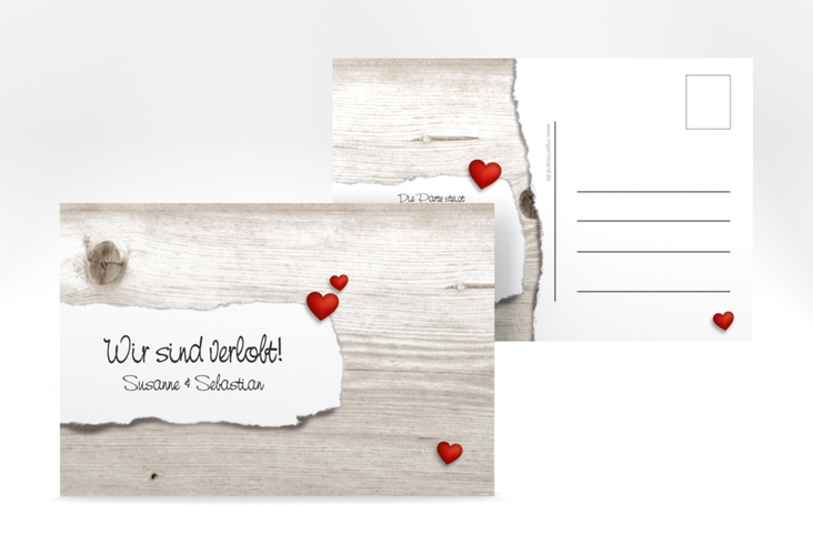 Verlobungskarte Hochzeit Reichenhall A6 Postkarte weiss