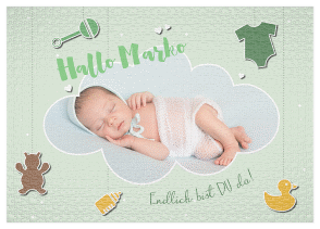 Klick: Details zu Fotopuzzle 1000 Teile "Babywolke" anzeigen Fotopuzzle 1000 Teile Babywolke 1000 Teile gruen