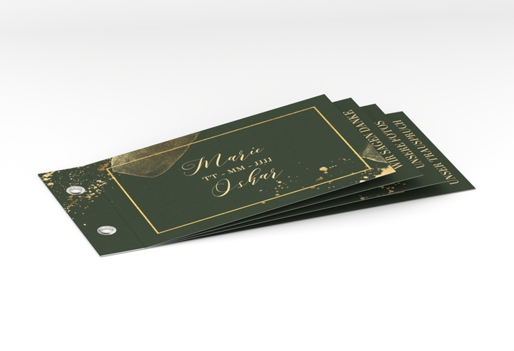 Danksagungskarte Hochzeit Emerald Booklet