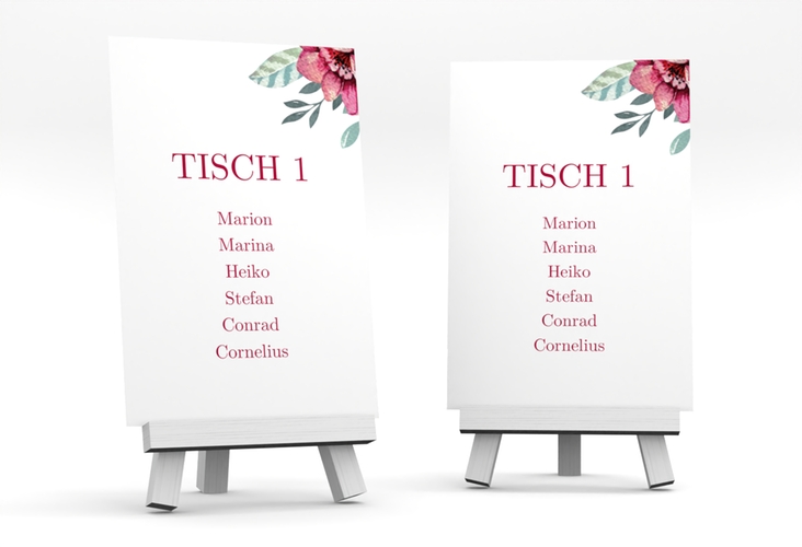 Tischaufsteller Hochzeit Blooming Tischaufsteller weiss