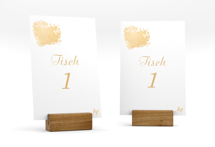 Tischnummer Hochzeit Mailand Tischaufsteller beige