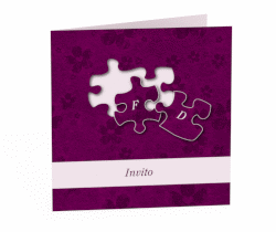Klick: Details zu Inviti matrimonio collezione Bergamo anzeigen Inviti matrimonio collezione Bergamo Quadratische Klappkarte fucsia