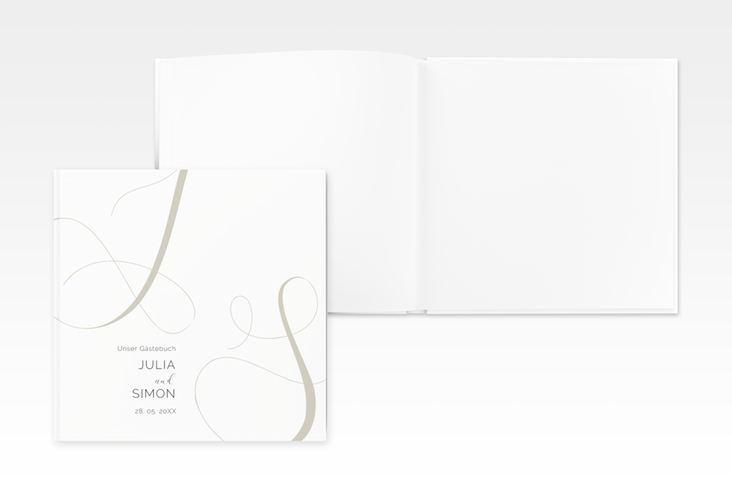 Gästebuch Creation Eheschließung 20 x 20 cm, Hardcover weiss