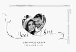 Antwortkarte Hochzeit Dolce A6 Postkarte weiss