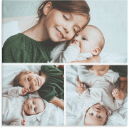 Fotocollage Leinwand Trias (30x30 cm) 30 x 30 cm Leinwand mit drei Fotos