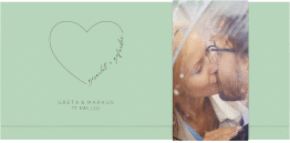 Klick: Details zu Hochzeitseinladung "Lebenstraum" anzeigen Hochzeitseinladung Lebenstraum Wickelfalzkarte + Banderole mint