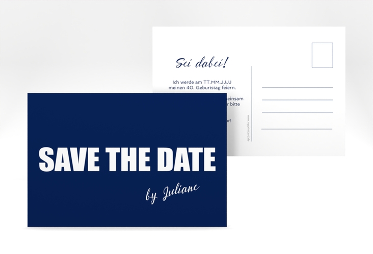 Save the Date-Postkarte Geburtstag Zig A6 Postkarte