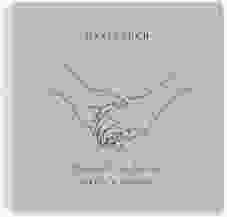Gästebuch Hochzeit Hands Ringbindung Kraftpapier mit sich haltenden Händen im Monoline-Stil