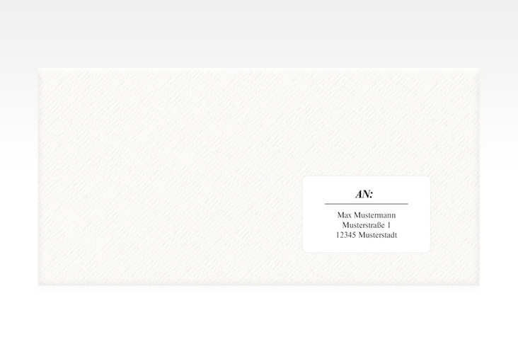 Empfängeretikett Hochzeit Wedding Time 63,5 x 38,1 mm im Stil einer Zeitung