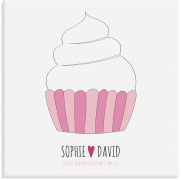 Klick: Details zu Wedding Tree Leinwand "Cupcake" (bis 35 Gäste) anzeigen Wedding Tree Leinwand Cupcake (bis 35 Gäste) 30 x 30 cm rosa