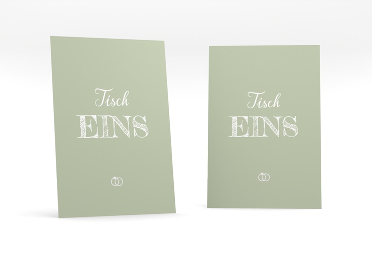 Tischnummer Hochzeit Rise Tischaufsteller gruen