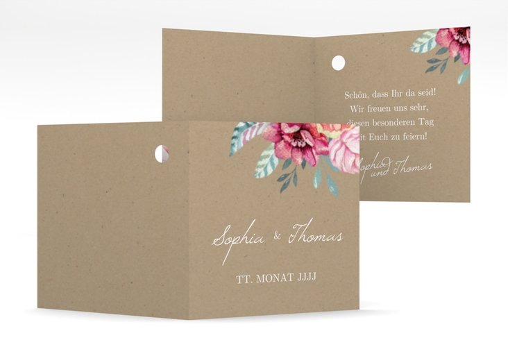 Geschenkanhänger Hochzeit Blooming Geschenkanhänger 10er Set Kraftpapier