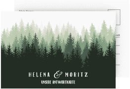 Antwortkarte Hochzeit "Forest"