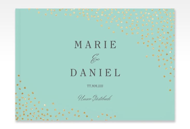 Gästebuch A4 quer Glitter A4 quer, Hardcover mint