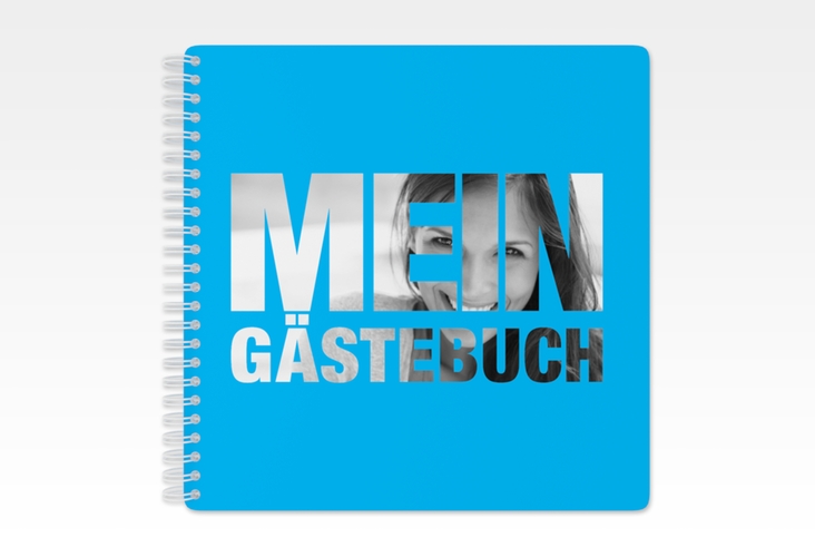 Gästebuch Geburtstag Numbers Ringbindung blau