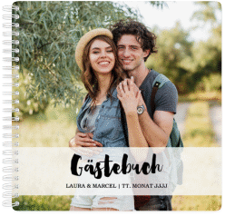 Klick: Details zu Gästebuch Hochzeit "Mirage" anzeigen Gästebuch Hochzeit "Mirage" Ringbindung weiss