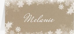 Tischkarte Hochzeit Snowfall