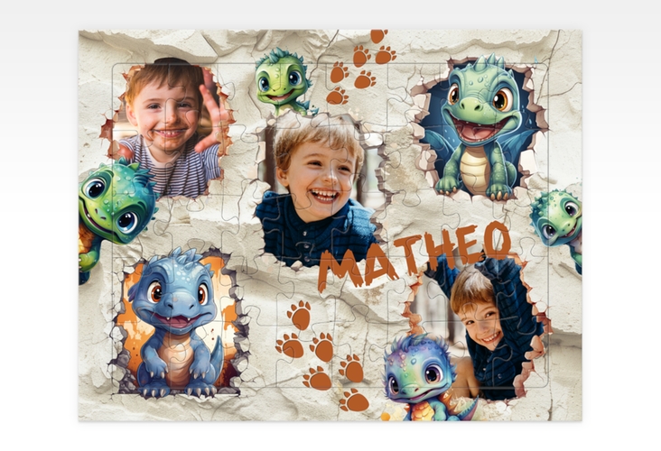 Fotopuzzle 40 Teile Dinos 40 Teile braun