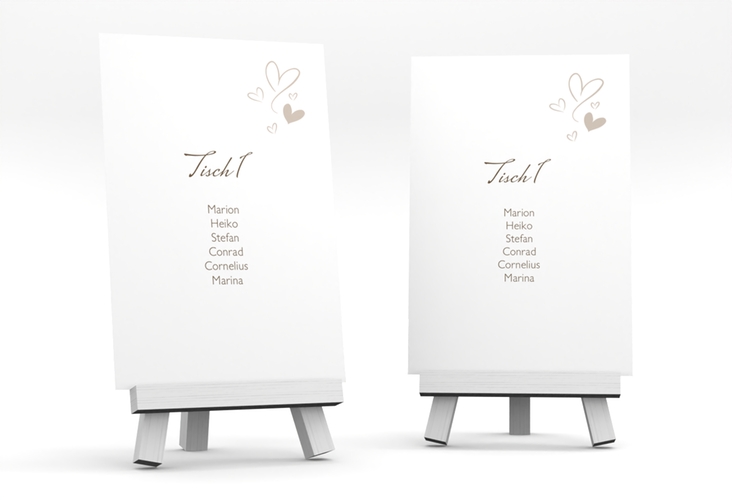 Tischaufsteller Hochzeit Purity Tischaufsteller weiss