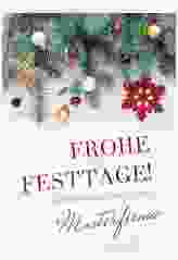 Geschäftliche Weihnachtskarte Baumschmuck A6 Klappkarte hoch weiss für Firmen
