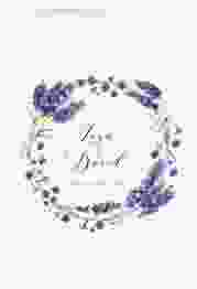 Menükarte Hochzeit "Lavendel" DIN A5 geklappt weiss