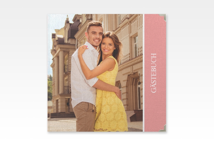 Gästebuch Selection Hochzeit Classic Leinen-Hardcover rosa