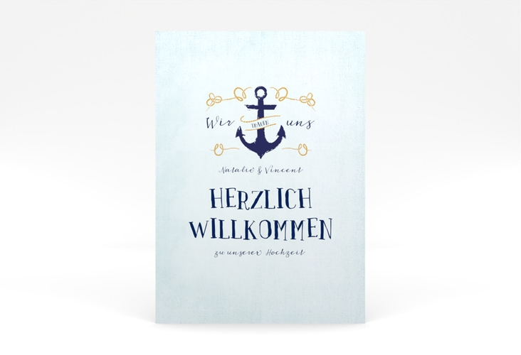 Willkommensschild Poster Anker 50 x 70 cm Poster