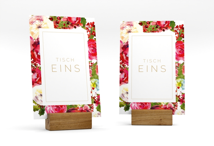 Tischnummer Hochzeit Blumenpracht Tischaufsteller