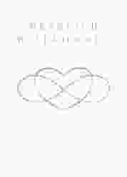 Willkommensschild Poster Infinity 50 x 70 cm Leinwand grau