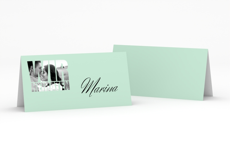 Tischkarte Hochzeit Letters Tischkarten mint