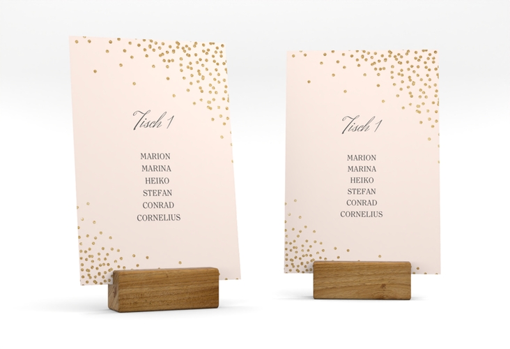 Tischaufsteller Hochzeit Glitter Tischaufsteller rosa