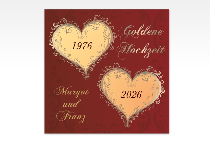 Gästebuch Creation Hochzeit Goldene Hochzeit 20 x 20 cm, Hardcover