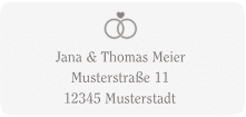 Klick: Details zu Absenderetikett Hochzeit "Avery" anzeigen Absenderetikett Hochzeit "Avery" 45,7 x 21,2 mm weiss