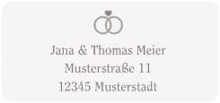 Klick: Details zu Absenderetikett Hochzeit "Avery" anzeigen Absenderetikett Hochzeit "Avery" 45,7 x 21,2 mm weiss