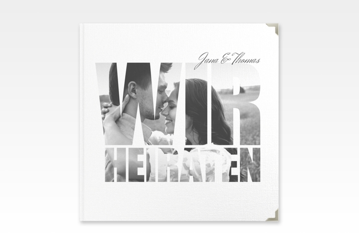 Gästebuch Selection Hochzeit Letters Leinen-Hardcover weiss