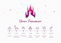 Klick: Details zu Tagesablauf Poster Hochzeit "Castle" anzeigen Tagesablauf Poster Hochzeit Castle 70 x 50 cm Poster pink