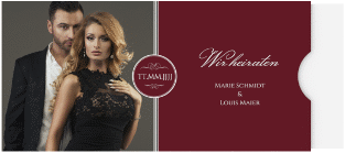 Klick: Details zu Hochzeitseinladung "Elegancy" anzeigen Hochzeitseinladung "Elegancy" Einsteckkarte schwarz