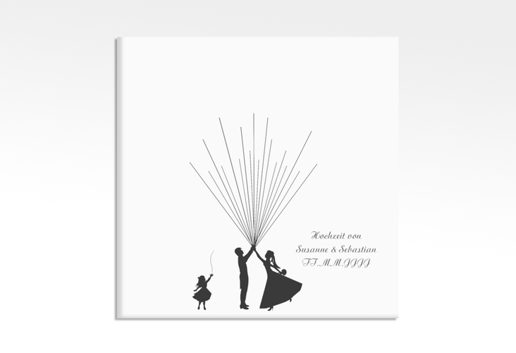 Wedding Tree Leinwand "Ballons Beatrice Girl" (bis 40 Gäste) 30 x 30 cm