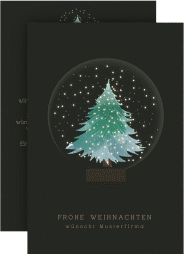 Business-Weihnachtskarte "Snowglobe"