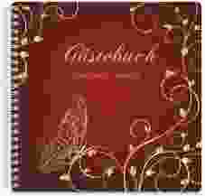 Gästebuch Hochzeit Eternity Ringbindung rot