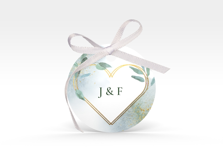Geschenkanhänger Hochzeit Amore Geschenkanhänger, rund weiss hochglanz