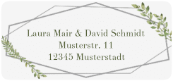 Klick: Details zu Absenderetikett Hochzeit "Herbarium" anzeigen Absenderetikett Hochzeit "Herbarium" 45,7 x 21,2 mm gold