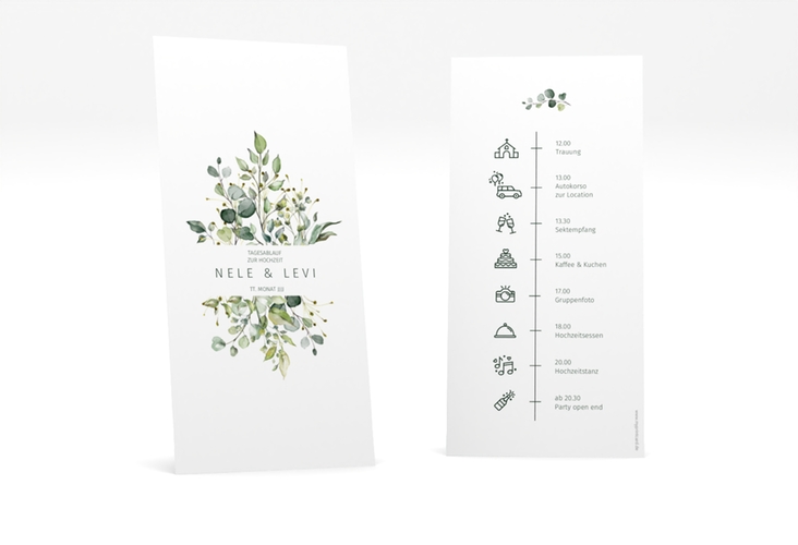 Tagesablauf Hochzeit Enchanting lange Karte hoch