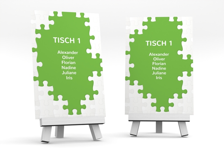 Tischaufsteller Hochzeit Puzzle Tischaufsteller