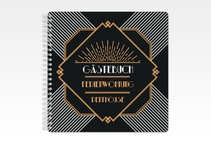 Gästebuch Ferienwohnung Penthouse Ringbindung im Art Déco Stil der 1920er Jahre