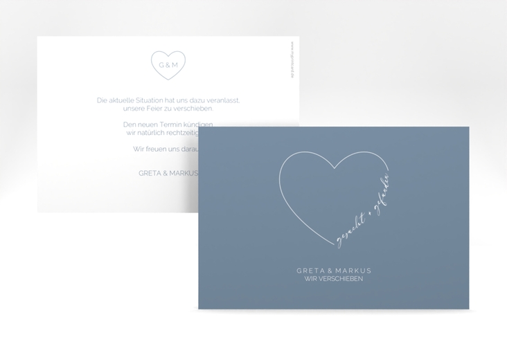 Change the Date-Karte Lebenstraum A6 Karte quer blau