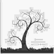 Wedding Tree Leinwand Hochzeitsbaum George (bis 60 Gäste) 30 x 30 cm schwarz